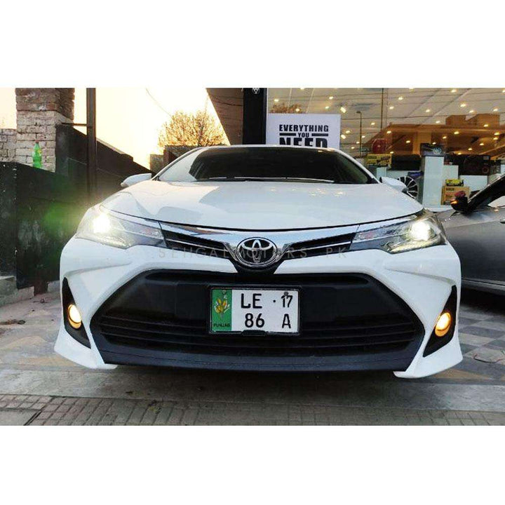 Toyota Corolla Altis X Front Bumper Camry Style Fiber Glass - Model 1 Pc - 2017-2021