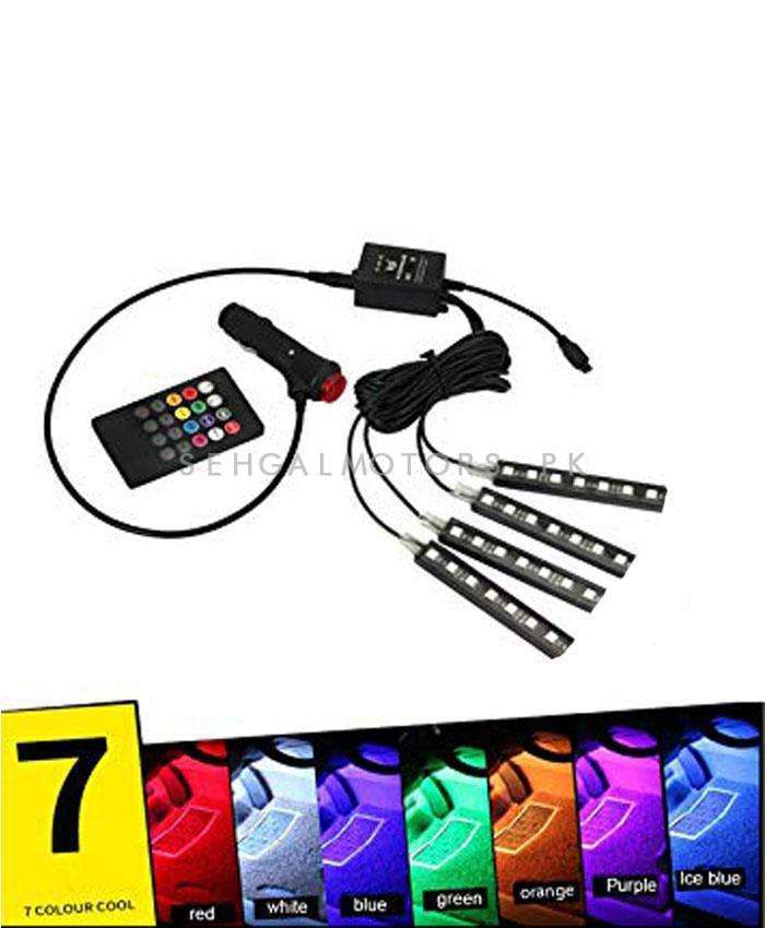 7 Color LED Car Interior Ambient Light | Remote Controlled