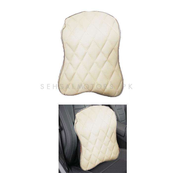 Universal Imported Leather Style Backrest Cushion 7D Diamond Style - Beige