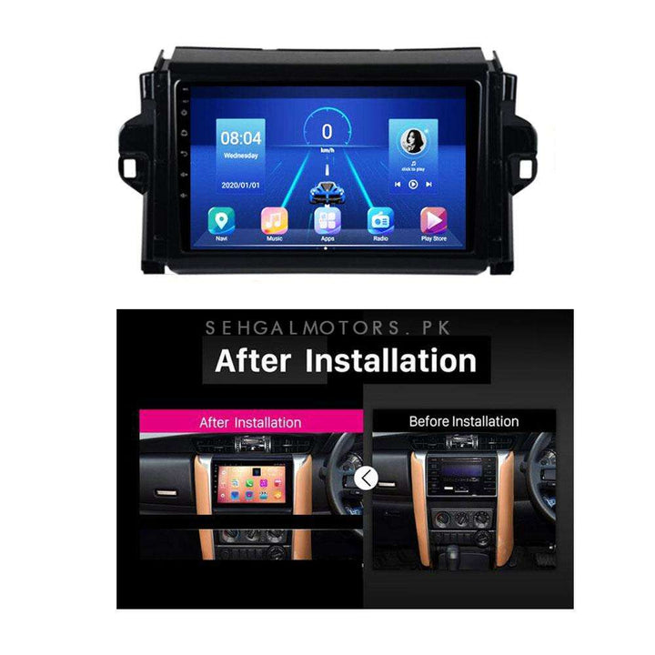 Toyota Fortuner Android LCD Black 9 Inches - Model 2016-2024
