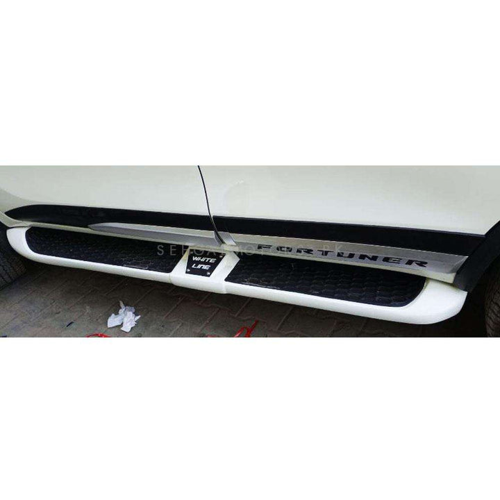 Toyota Fortuner Side Step Whiteline Fiber White - Model 2016-2021