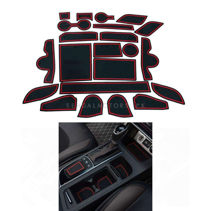 Hyundai Tucson PVC Interior Mats Red and Black - Model 2020-2024