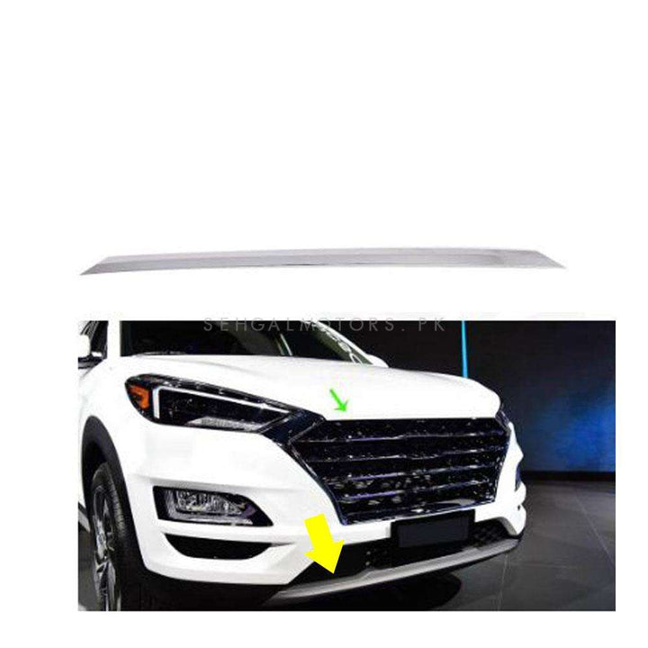 Hyundai Tucson Front Bumper Lower Chrome Trim - Model 2020-2024