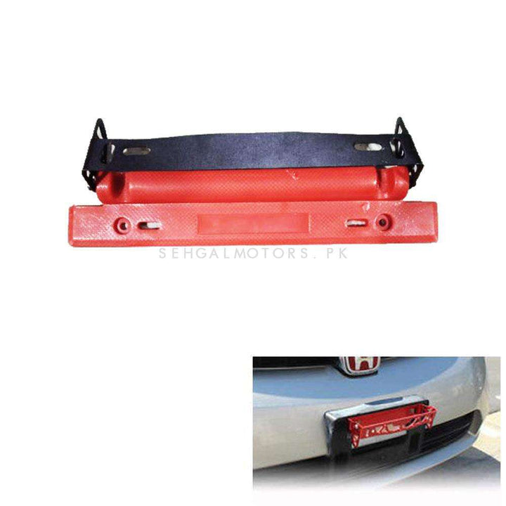 Number Plate License Plate Tilter Red and Carbon Fiber