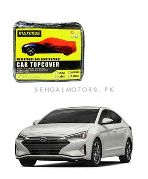 Hyundai Elantra Maximus Non Woven Car Top Cover 2021 - 2024 - - Scratchproof And Waterproof - Without Belt