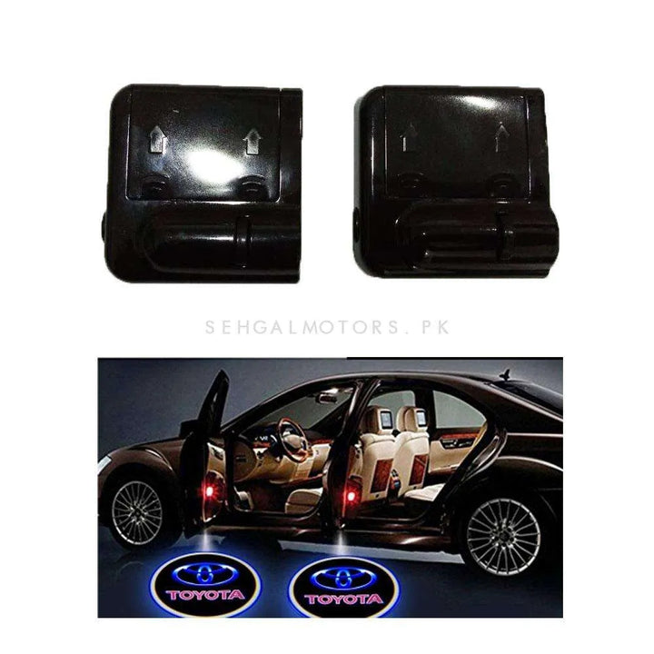 Toyota Wireless Ghost Shadow Welcome Logo LED Light Door Projectors 2 Pcs - Powered by AA Batteries ( Not included)