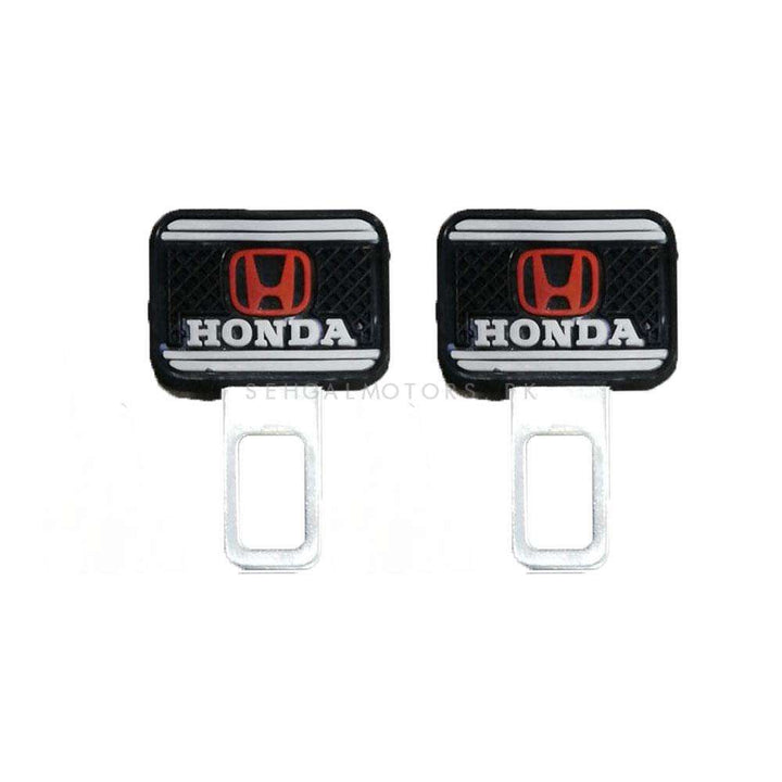 Honda With Logo Seat Belt Clips Red and Black - Pair