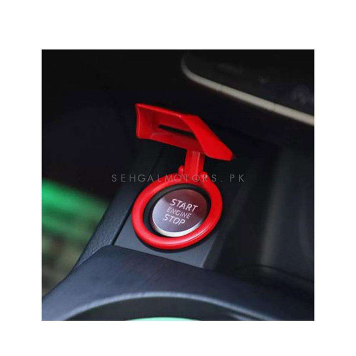 Car Engine Push Start Stop button Trim Ring - Red