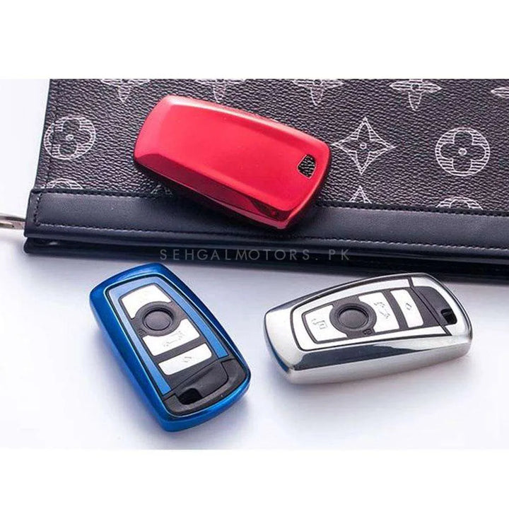 Toyota Fortuner TPU Plastic Protection Key Cover Blue 4 Buttons