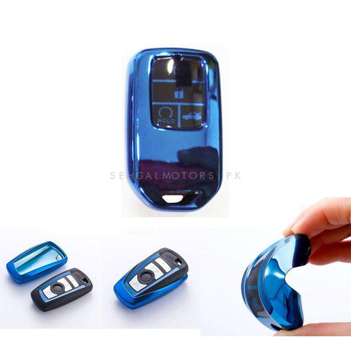 Honda Civic TPU Plastic Protection Key Cover Blue