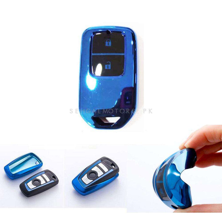 Honda Vezel TPU Plastic Protection Key Cover Blue