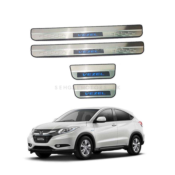 Honda Vezel Metal LED Sill Plates / Skuff LED panels Style B - Model 2013-2021