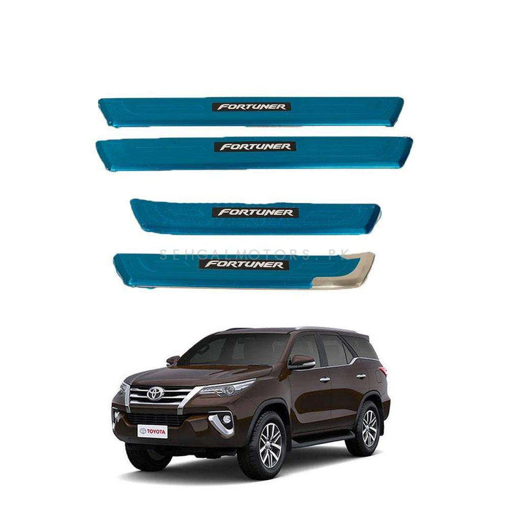 Toyota Fortuner Metal LED Sill Plates / Skuff LED panels Design A - Model 2016-2021