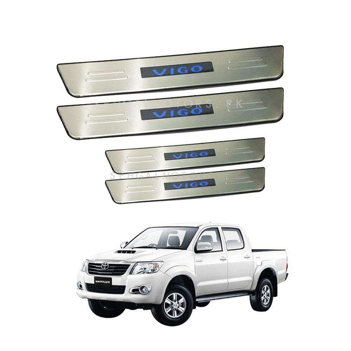 Toyota Hilux Vigo Metal LED Sill Plates / Skuff LED panels - Model 2005-2016