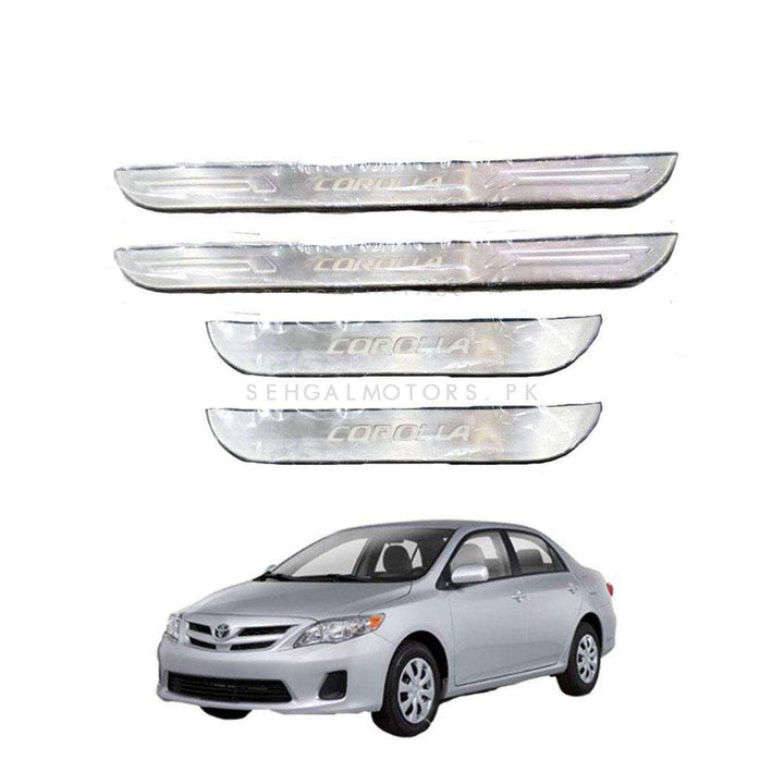 Toyota Corolla LED Sill Plates / Skuff LED Panels Chrome - Model 2012-2014