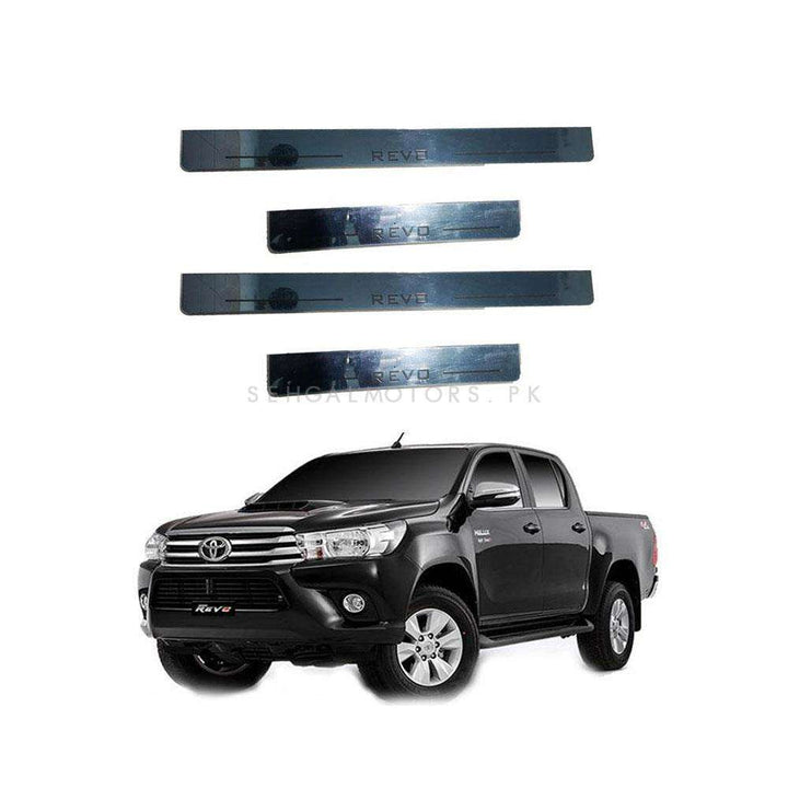 Toyota Hilux Revo Glass LED Sill Plates / Skuff LED panels Style C - Model 2016-2021