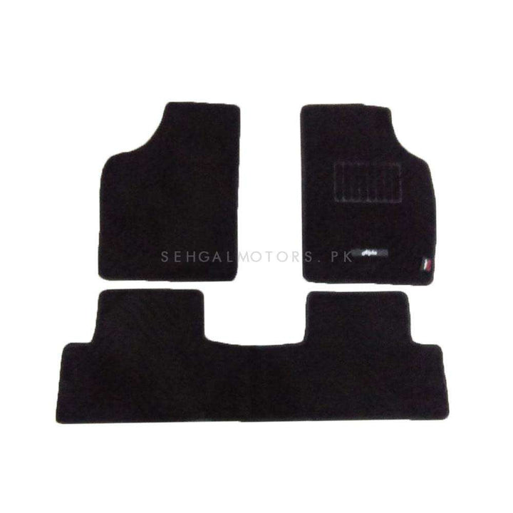 KIA Alpha Carpet Floor Mat Black Mix Design 3 Pcs - Model 2020-2021