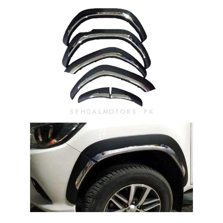 Toyota Hilux Revo/Rocco Fender Flares With Chrome 6 Pcs