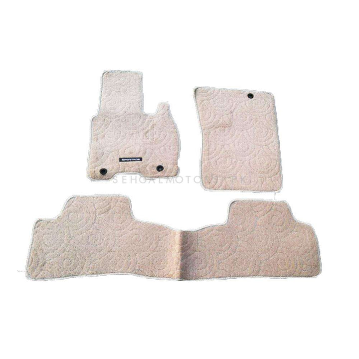 KIA Sportage Carpet Floor Mat Beige Mix Design - Model 2020-2021