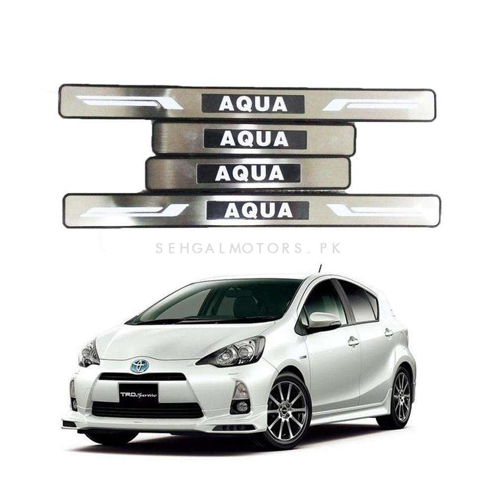 Toyota Aqua Chrome LED Sill Plates / Skuff LED Panels - Model 2012-2020