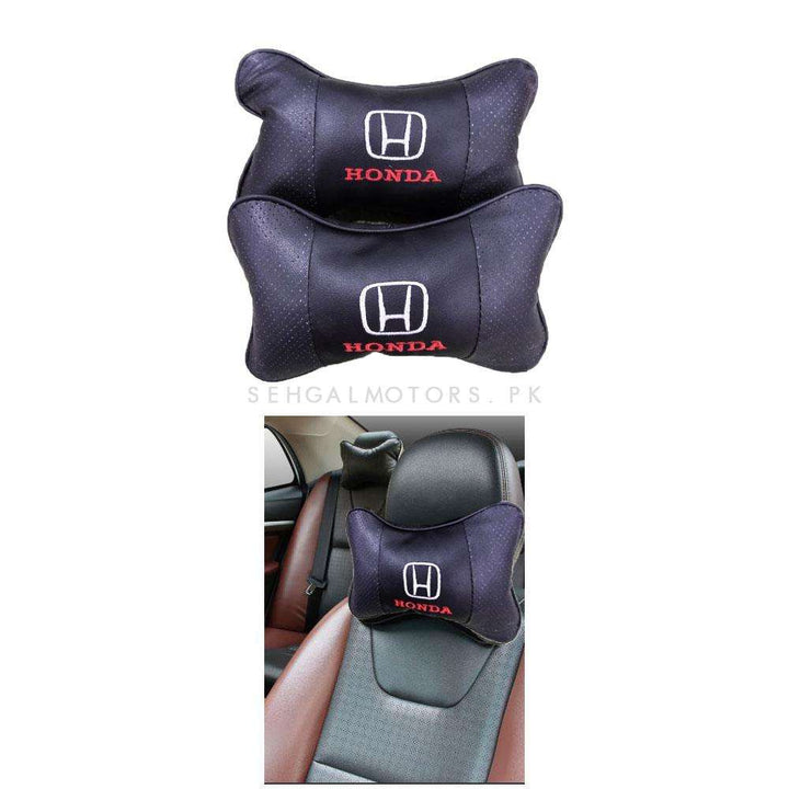 Honda Logo Imported Neck Rest Headrest Pillow Cushion- Pair