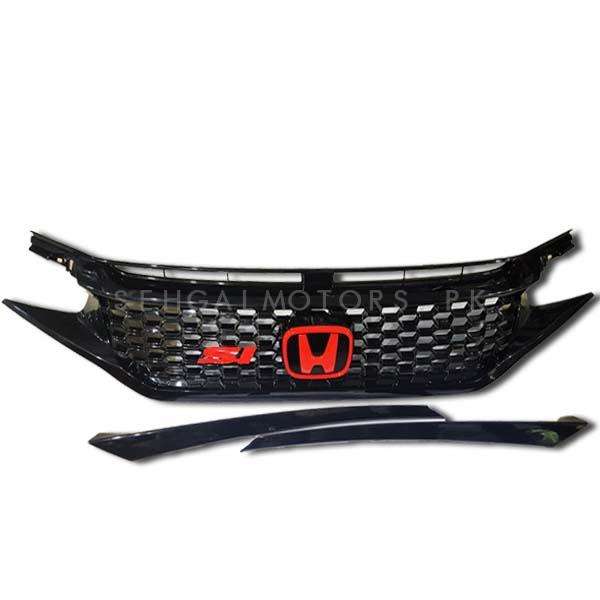 Honda Civic SI Grille Black With Logo - Model 2016-2021