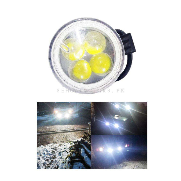 4 SMD Round Cree Light Universal Yellow - Each