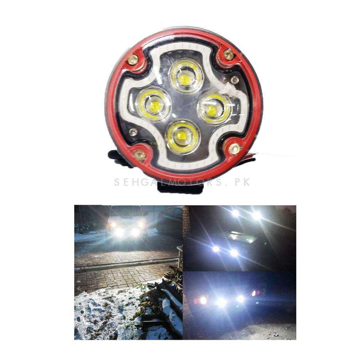 4 SMD Cree Light Universal Round Red - Each