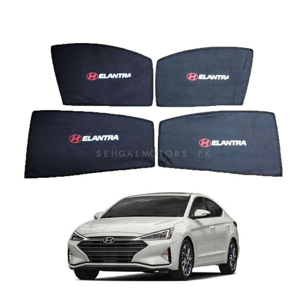 Hyundai Elantra Side Sunshade With Logo - Model 2020-2024