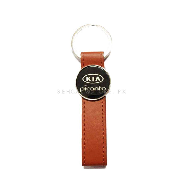 KIA Picanto Logo Leather Keychain Keyring