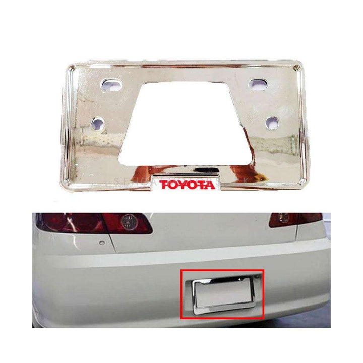 Toyota Logo Number Plate Frame Chrome