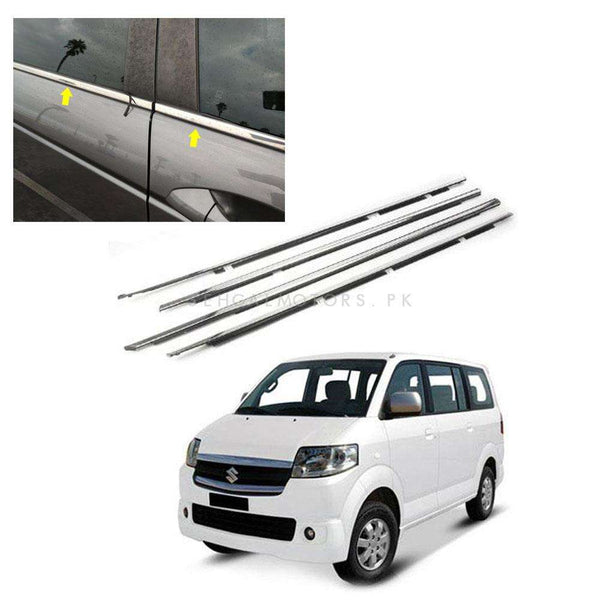 Suzuki APV Window Chrome Weather Strips 4 Pcs Model 2005-2019