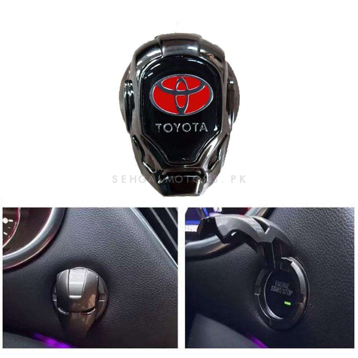 Toyota Push Start Button With Logo Black With Multi