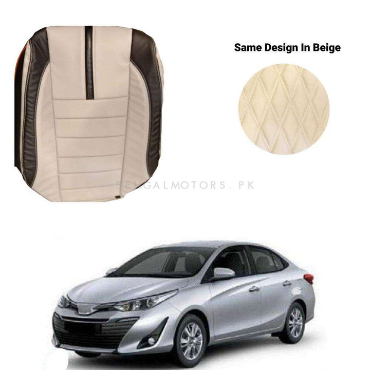 Toyota Yaris Hockey Design Seat Covers Beige - Model 2020-2021