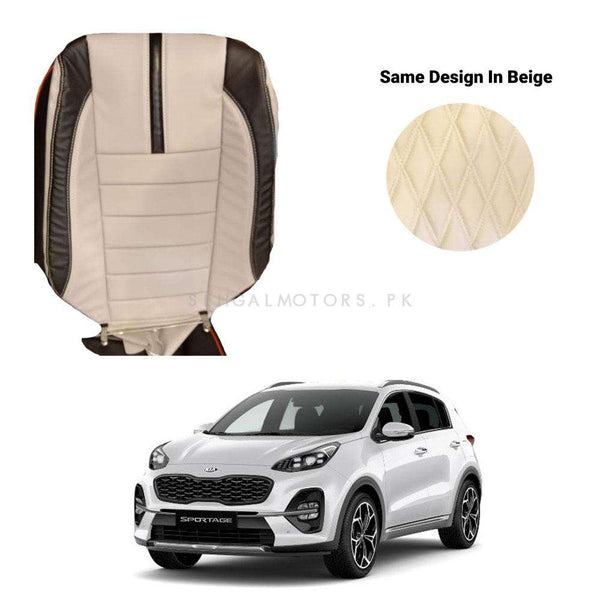 KIA Sportage Hockey Design Seat Covers Beige - Model 2019-2024