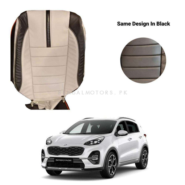 KIA Sportage Hockey Design Seat Covers Black - Model 2019-2024