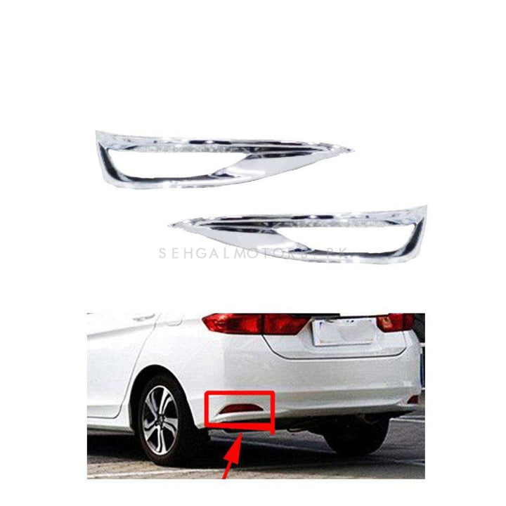 Honda City Rear Bumper Brake Light Chrome Trims - Model 2021-2022