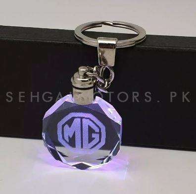 MG Logo LED Crystal Key Chain Ring