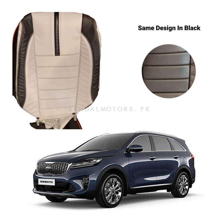 KIA Sorento Hockey Design Seat Covers Black - Model 2021-2024