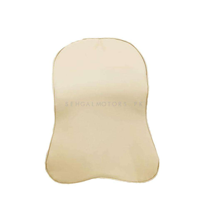 Universal Imported Leather Style Neck Rest Headrest Pillow Cushion - Beige