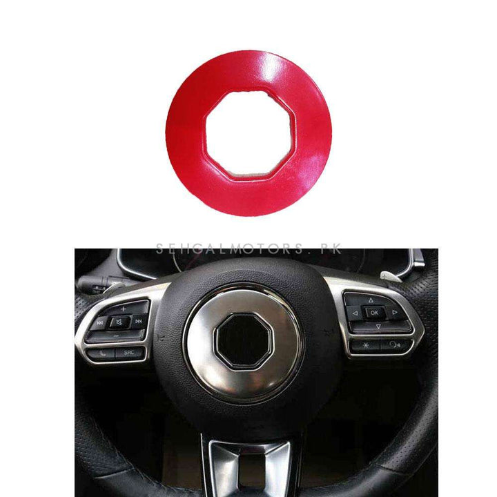 MG HS Steering Round Red Trim - Model 2020-2021