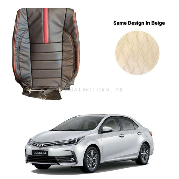 Toyota Corolla Japanese Rexine Seat Covers Type R Design Beige - Model 2014-2021