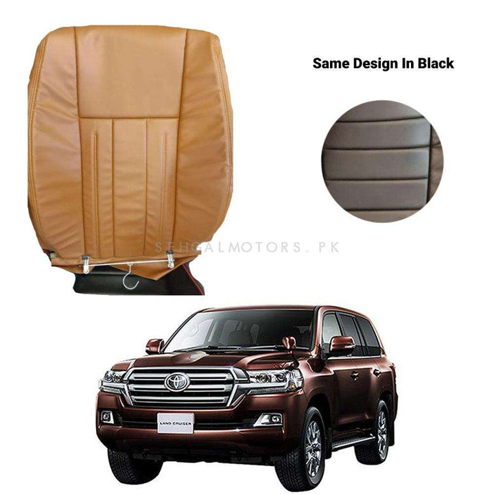 Toyota Land Cruiser Japanese Rexine Seat Covers Audi Design Black - Model 2015-2021