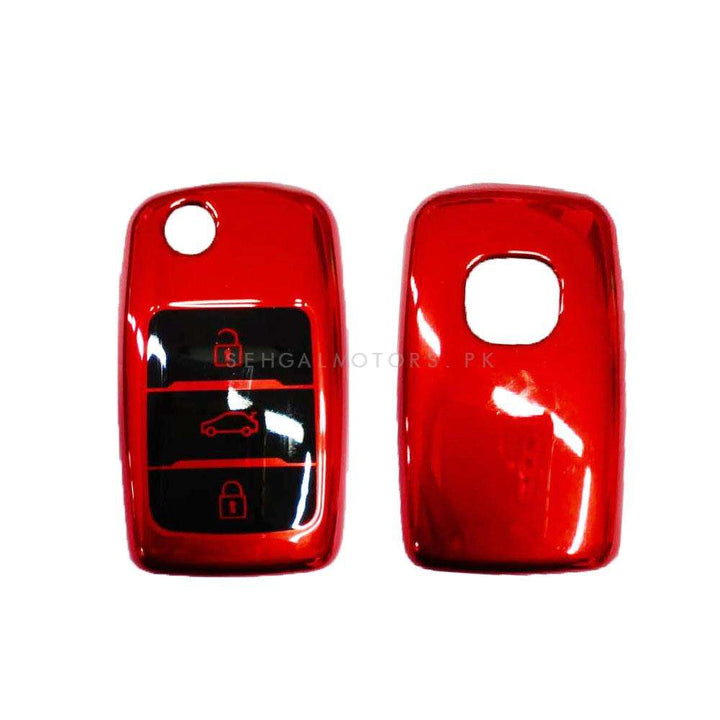 Changan Alsvin TPU Plastic Protection Key Cover Red - Model 2021-2024