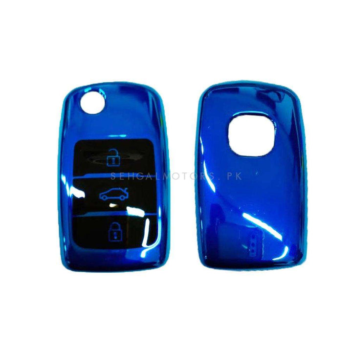 Changan Alsvin TPU Plastic Protection Key Cover Blue - Model 2021-2024