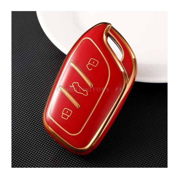 MG HS TPU Plastic Protection Key Cover Red - Model 2020-2021