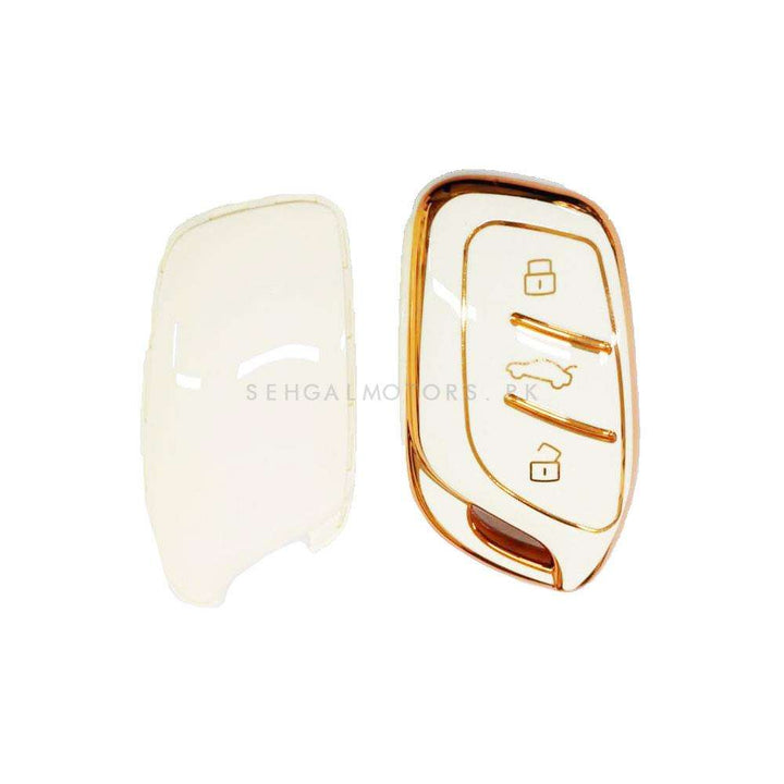 MG HS TPU Plastic Protection Key Cover White - Model 2020-2021