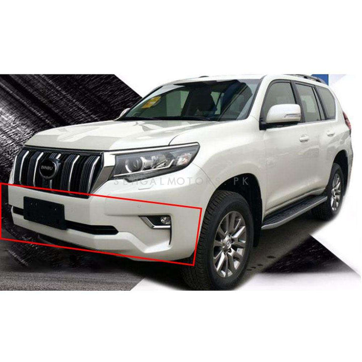 Toyota Prado Complete Front Bumper 1 Pc Unpainted Fog Lamps +Fog Lamps Cover+Lower Grille - Model 2009-2022