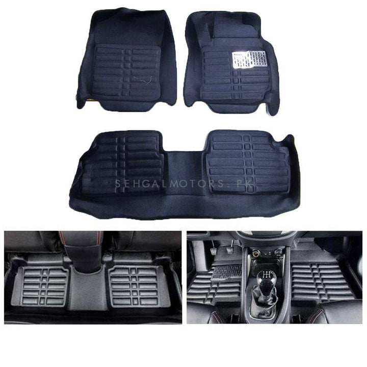 Toyota Corolla 5D Custom Floor Mat Black 3 Pcs - Model 2000-2008