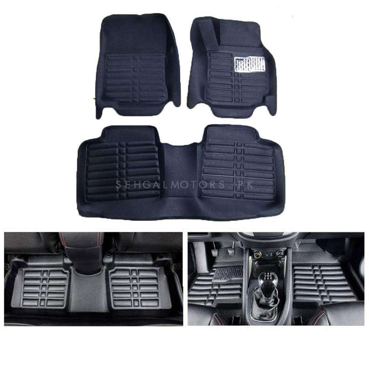 Toyota Corolla 5D Custom Floor Mat Black 3 Pcs - Model 2014-2023